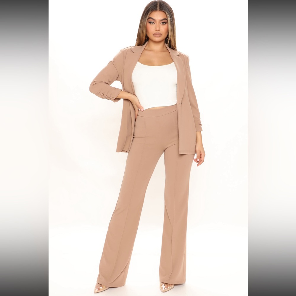 Victoria High Waisted Dress Pants - Taupe